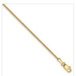 14K Yellow Gold Spiga Anklet