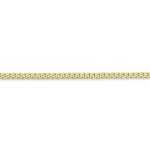 10K Yellow Gold Flat Beveled Curb Link Anklet