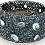 Sterling Silver London Blue and Blue Topaz Bangle