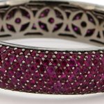 Sterling Silver Ruby Bangle