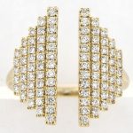 14K Yellow Gold Graduated Diamond Open Ring