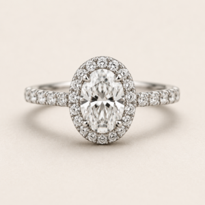 Oval Halo Engagement Ring