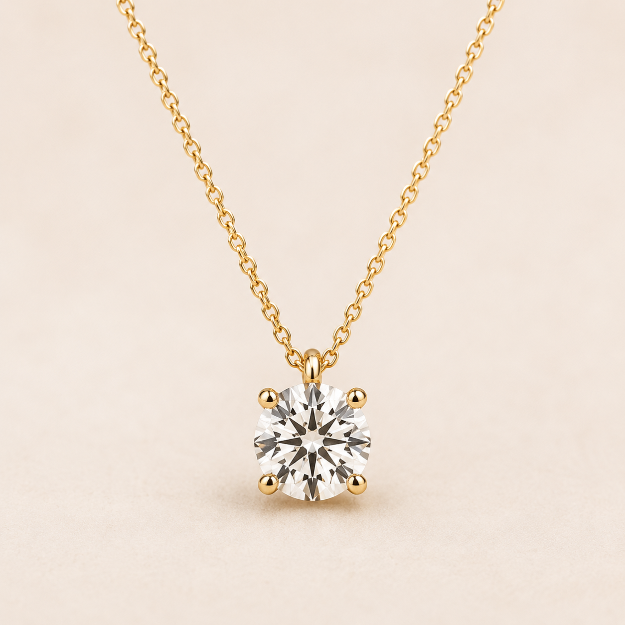Diamond Solitaire Necklace