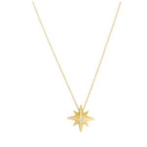 14K YELLOW GOLD DIAMOND NORTH STAR NECKLACE