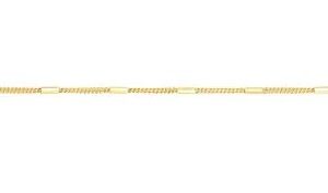 14K Yellow Gold 1.3mm Diamond-Cut Saturn Chain