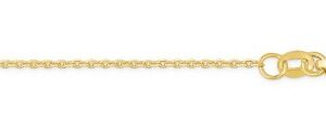 14k Gold 1.1mm Adjustable Cable Chain (16-18")