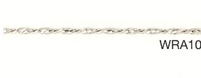 14k White Gold 16" 1mm Raso Chain