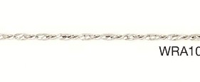 14k White Gold 18" 1mm Raso Chain