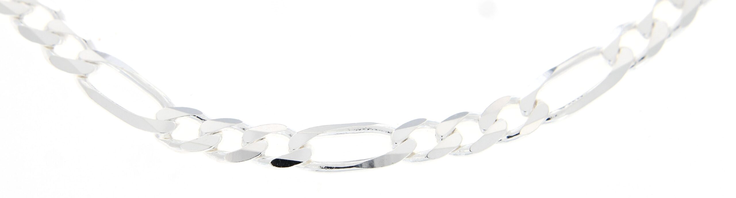 Sterling Silver 24" 6.6mm Figaro Chain