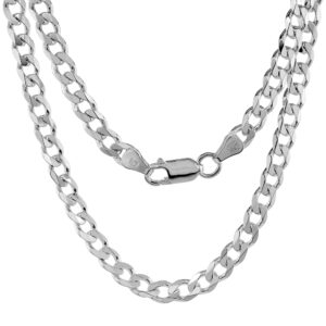 Sterling Silver 24" 5.5mm Curb Chain