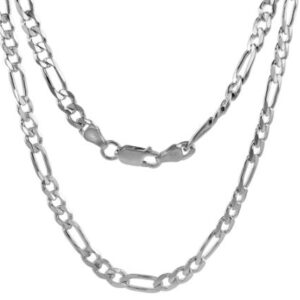 Sterling Silver 22" 5.5mm Figaro Necklace