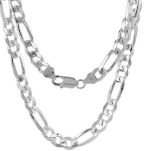 Sterling Silver 24" 8mm Figaro Chain